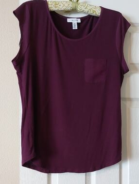 Calvin Klein Deep Purple T-Shirt With Pocket